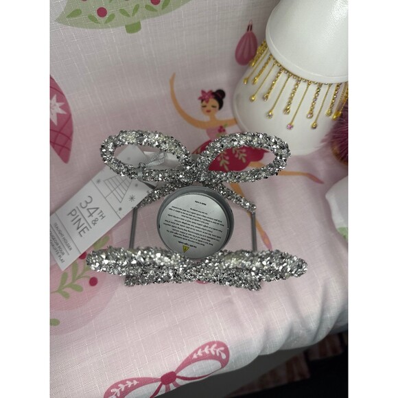 34th & Pine Silver Bow Tealight Holder Set - Picture 4 of 5